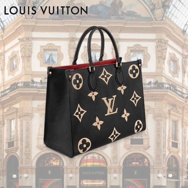 Louis Vuitton Negro con Blanco Piel