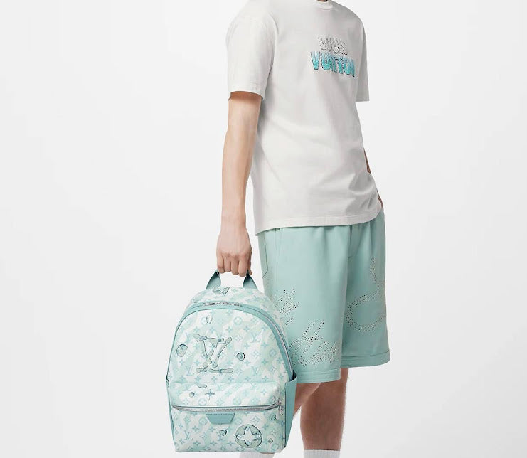 Louis Vuitton Azul Aqua Piel