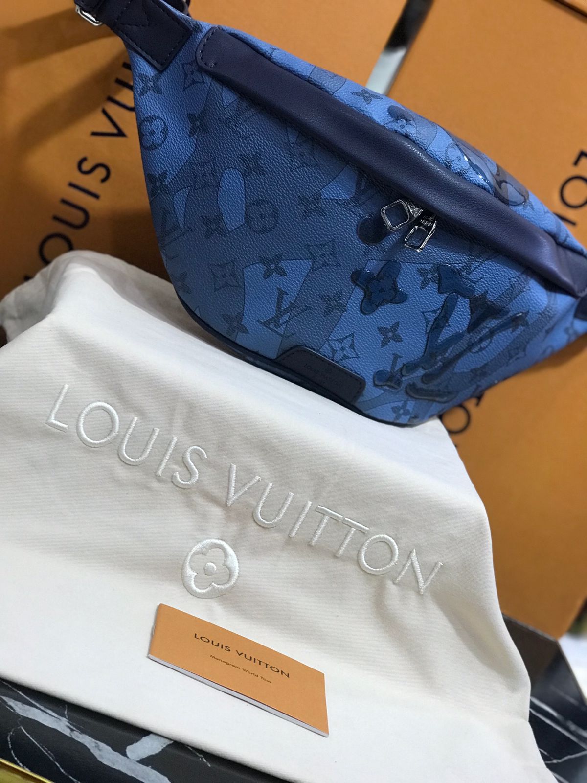 Louis Vuitton Canguro Azul Fuerte Piel