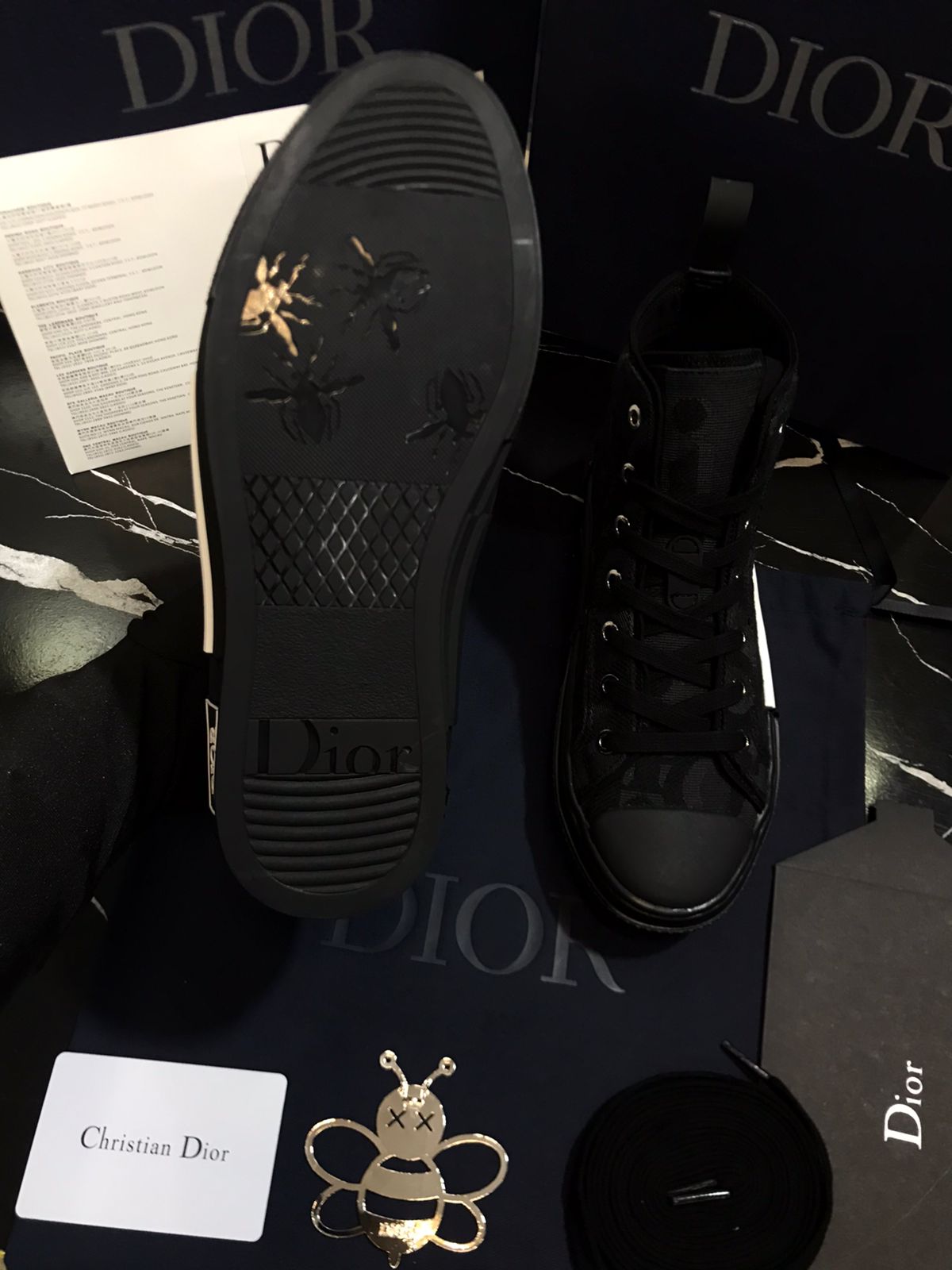 Christian Dior Tenis Botín negros