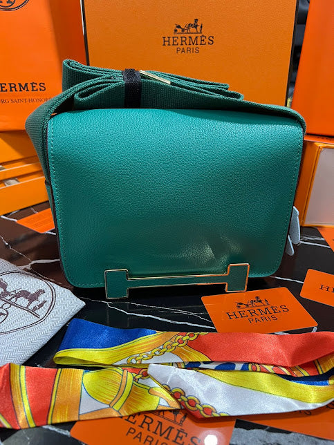 Hermes Verde Piel