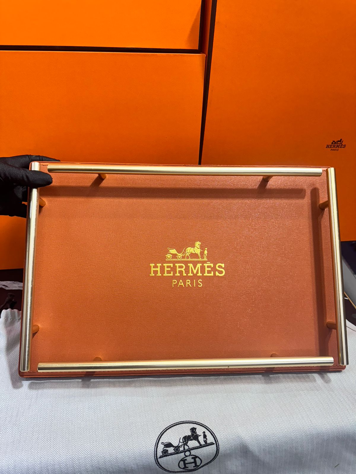 Hermes juego de decantador de vino