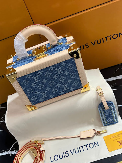 Louis Vuitton Azul Mezclilla Piel