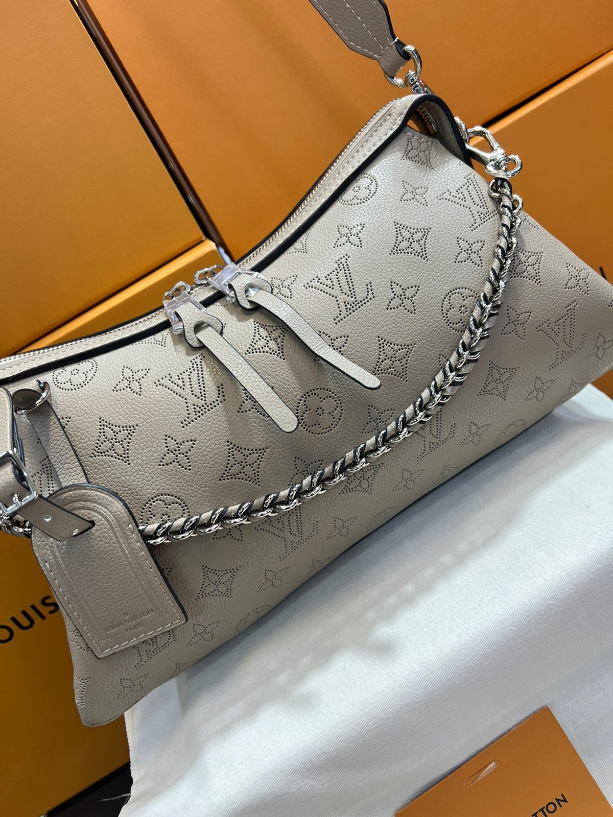 Louis Vuitton Beige Piel