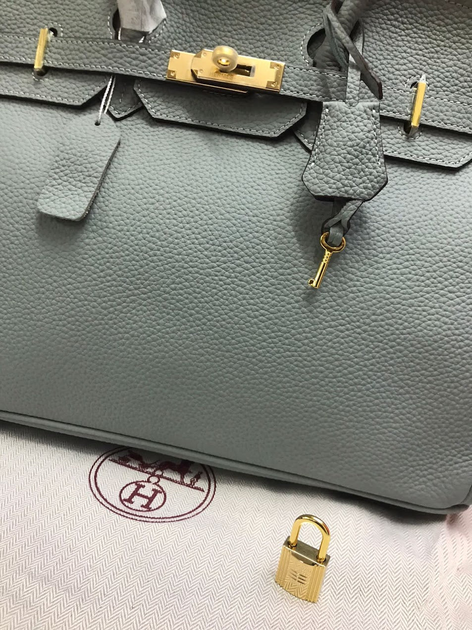 Hermes Birkin Azul Piel