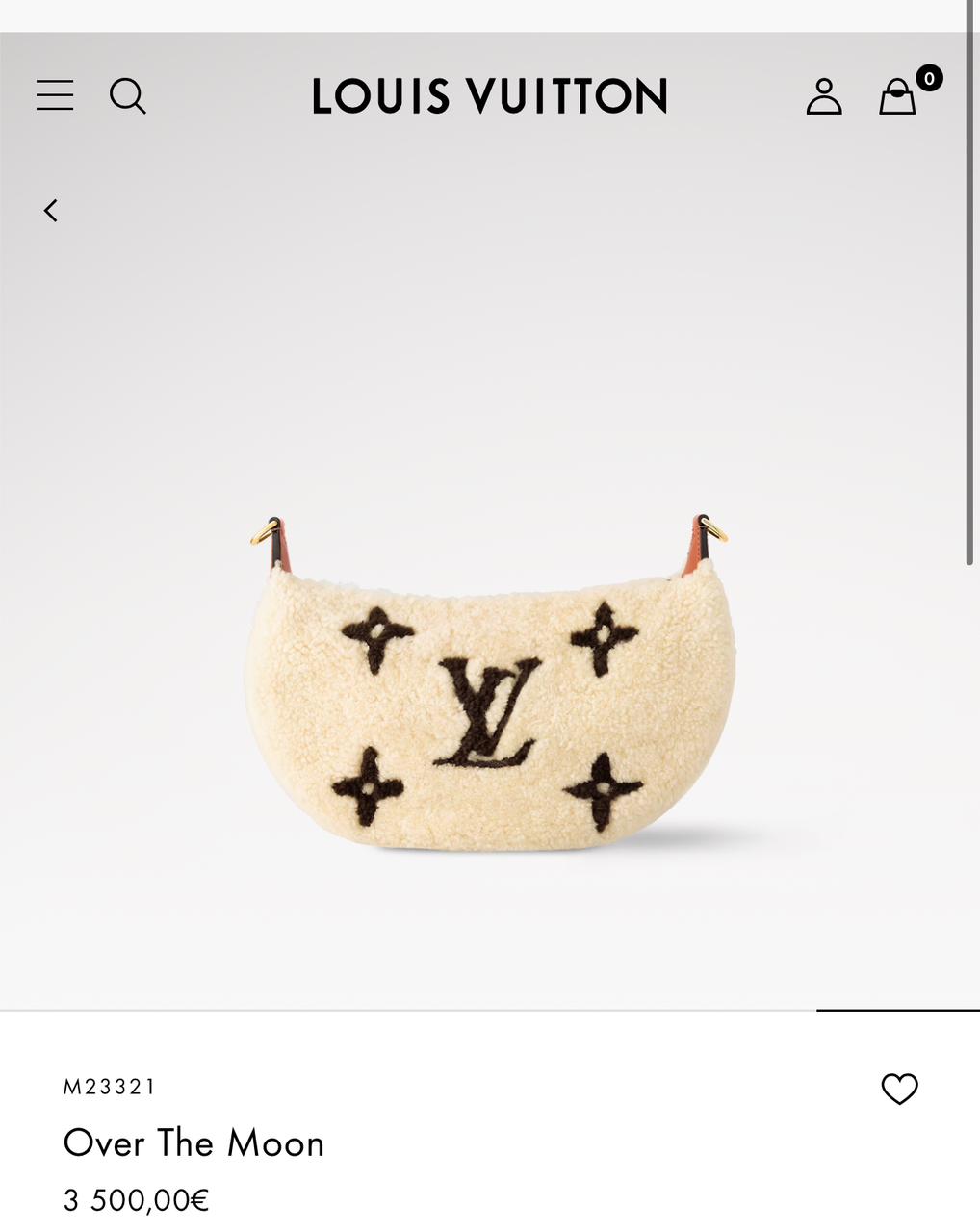 Louis Vuitton Lana con Piel Blanco y Negro