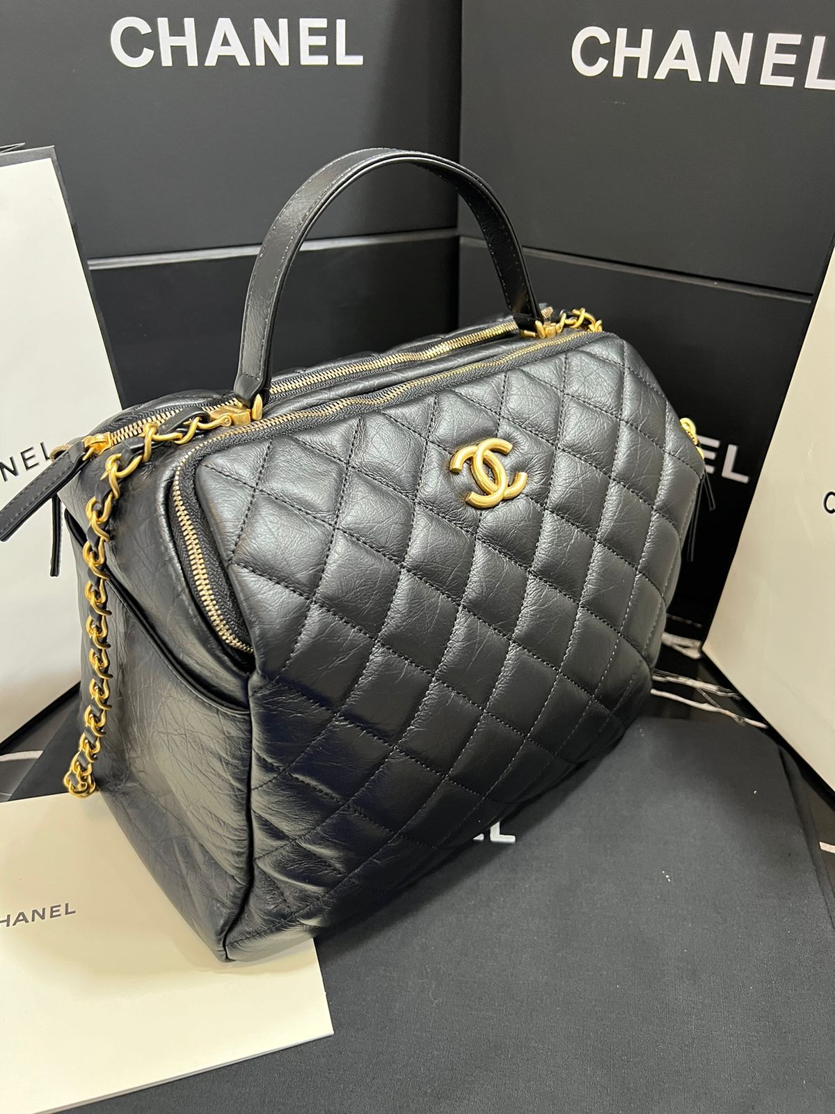 Chanel Negro Piel