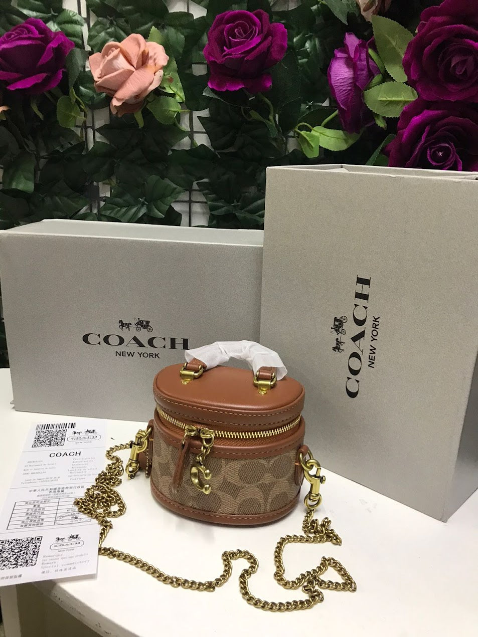 Coach New York Cafe Circular Piel