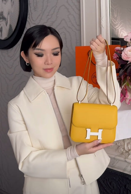 Hermes Amarillo Mostaza Piel