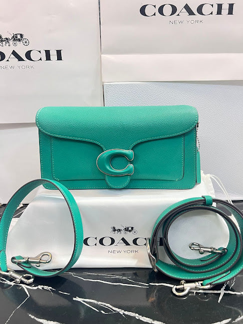 Coach Verde Aqua Piel