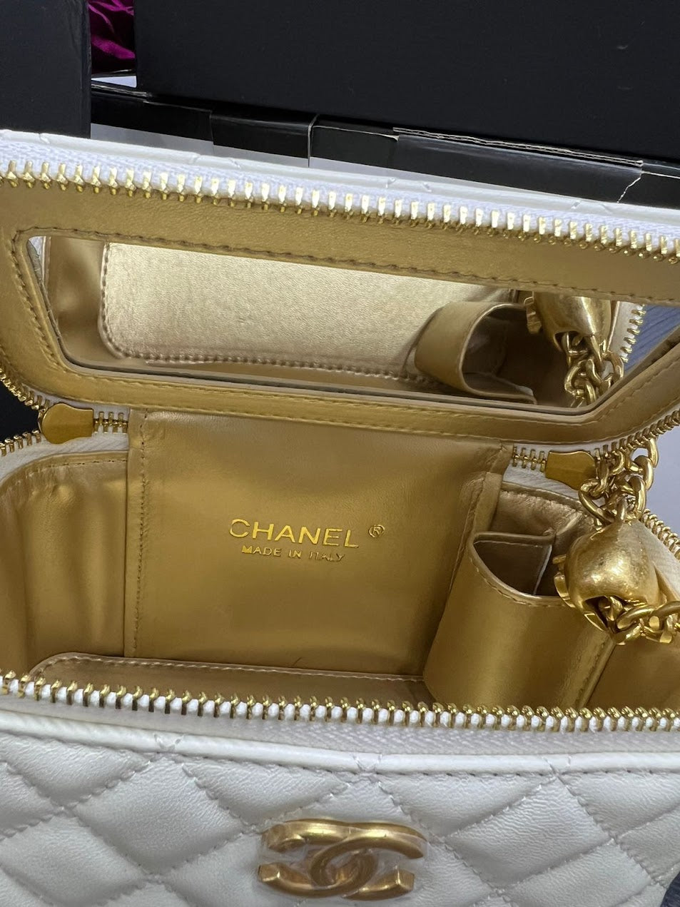 Chanel Blanca Piel Pequeña