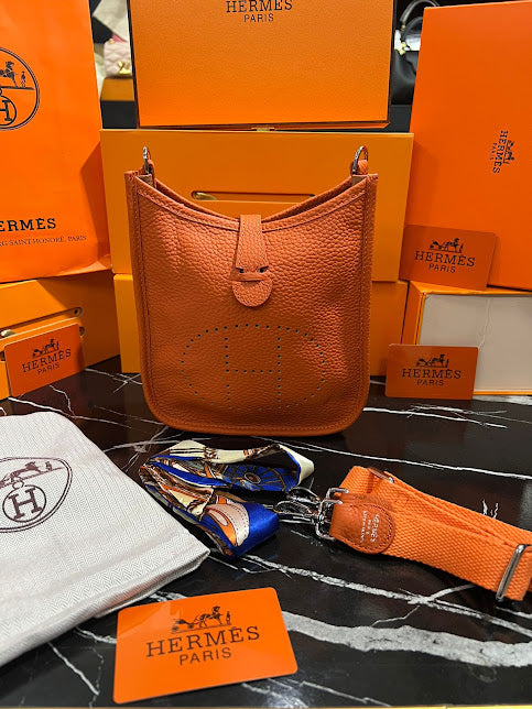 Hermes Naranja Piel