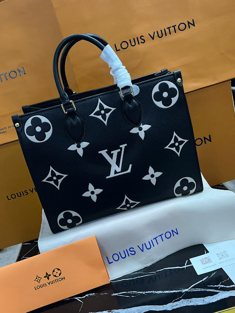 Louis Vuitton Negro con Blanco Piel