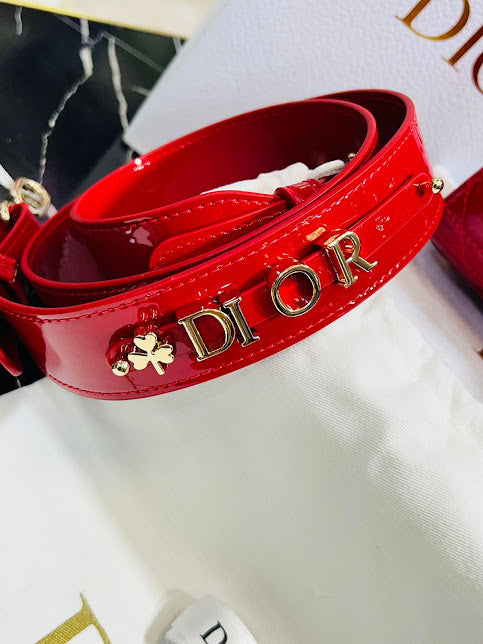 Christian Dior Rojo Charol con Piel