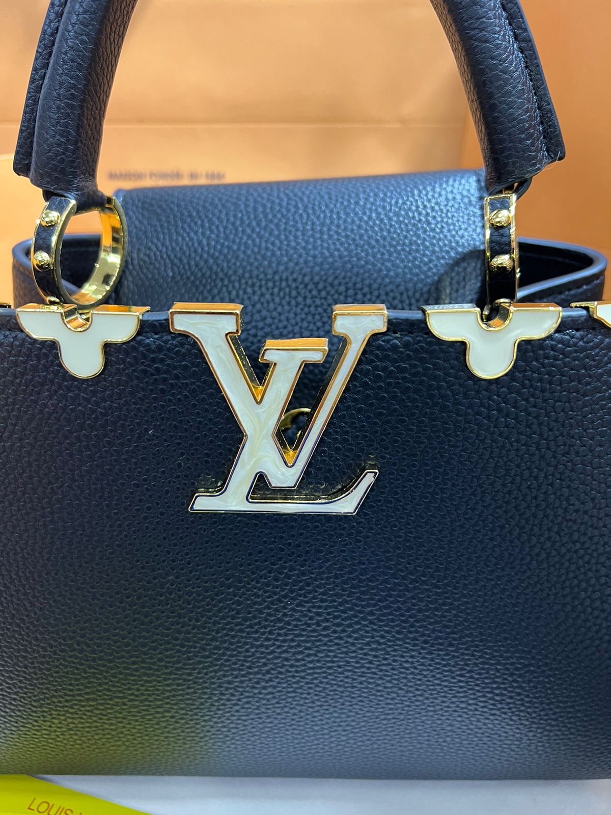 Louis Vuitton Capucine Negro Piel