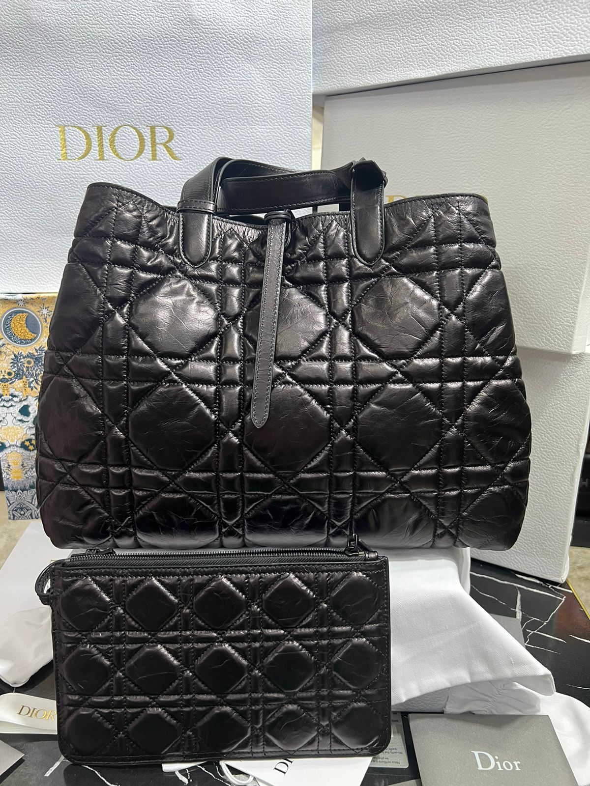 Christian Dior Negra Piel Cordero