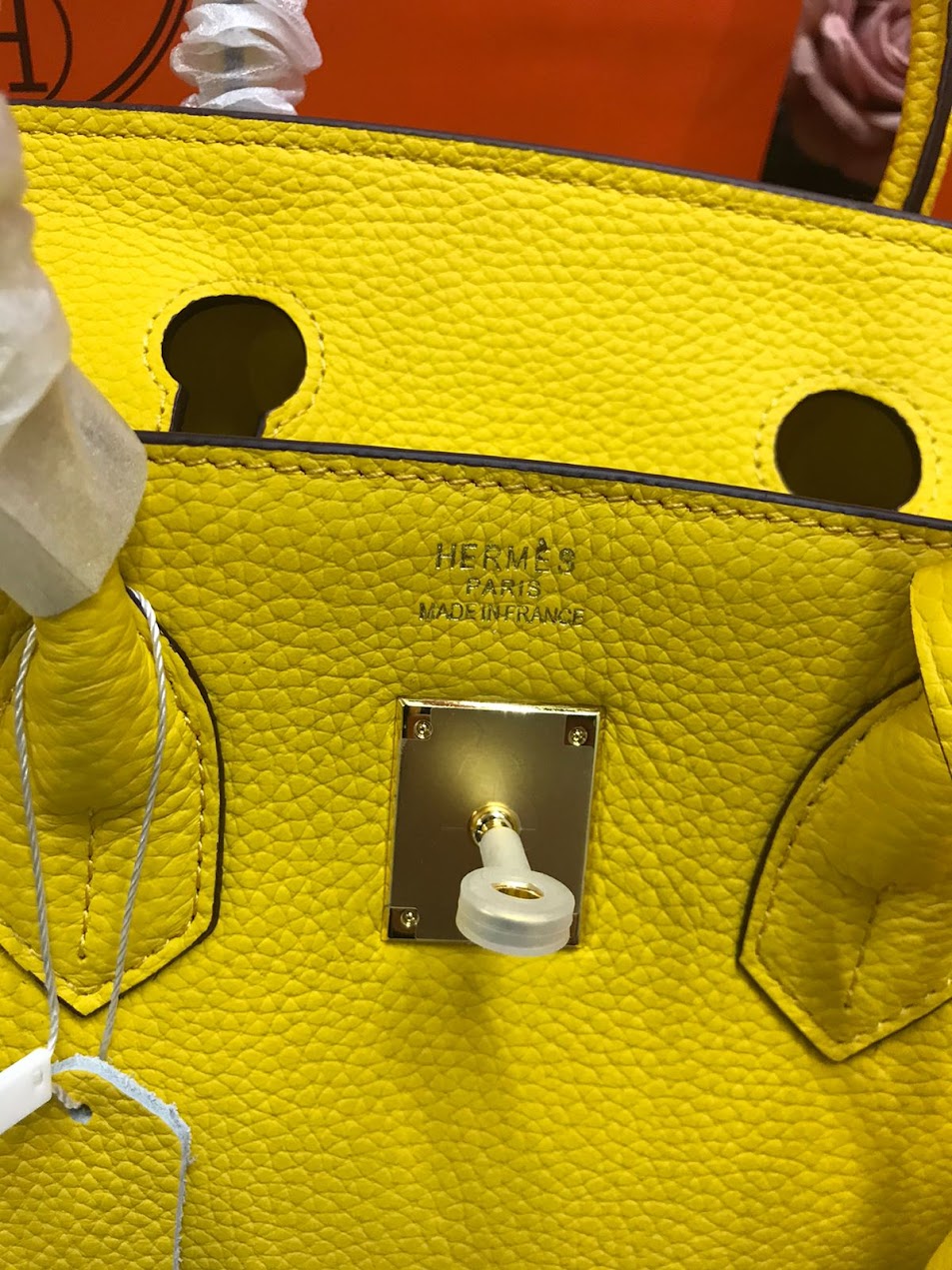 Hermes Amarillo Piel