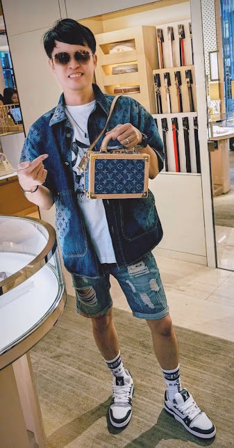 Louis Vuitton Azul Mezclilla Piel