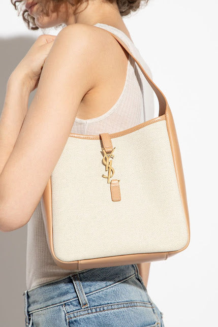 Saint Laurent Beige con Blanco Piel