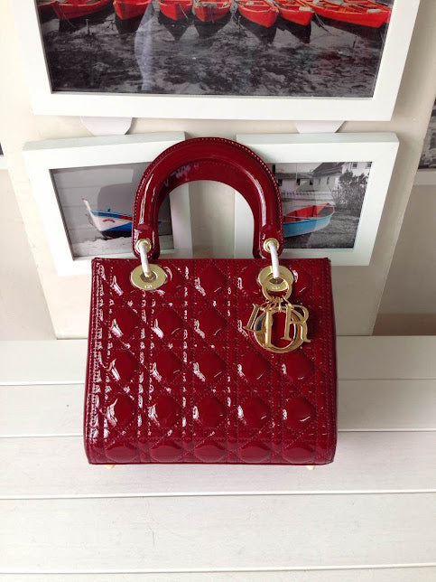 Christian Dior Rojo Charol con Piel