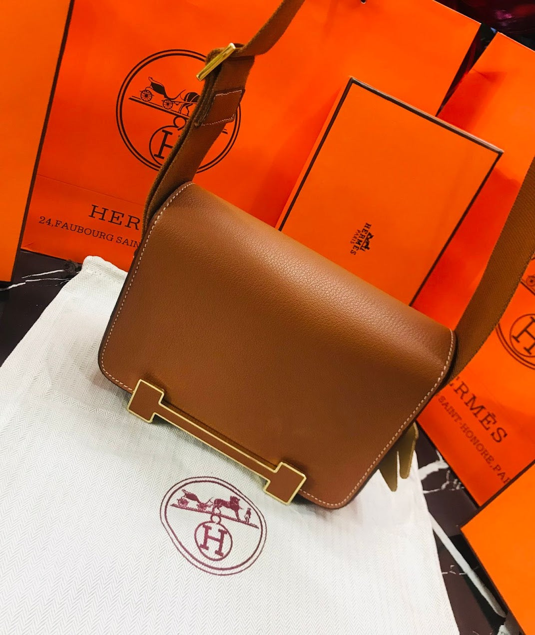 Hermes Ocre Piel