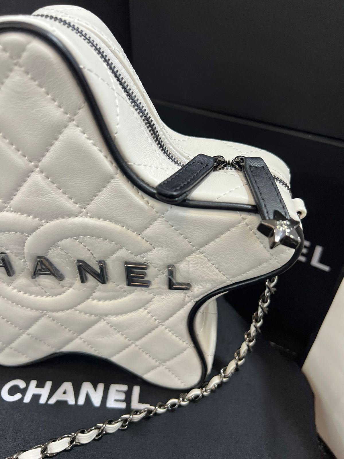 Chanel Estrella Blanco Piel