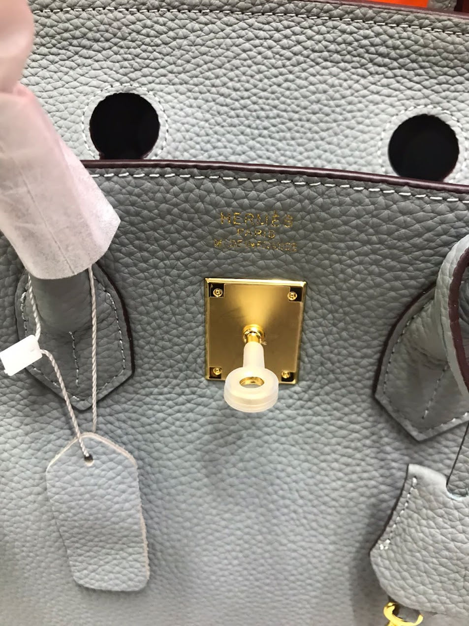 Hermes Birkin Azul Piel