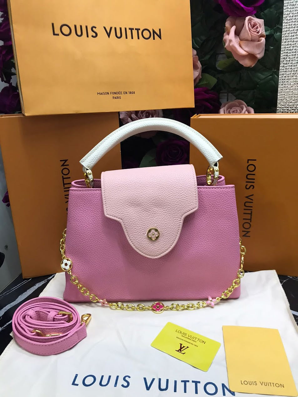 Louis Vuitton Rosa Piel