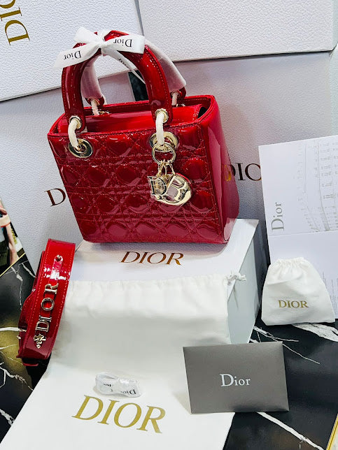 Christian Dior Rojo Charol con Piel