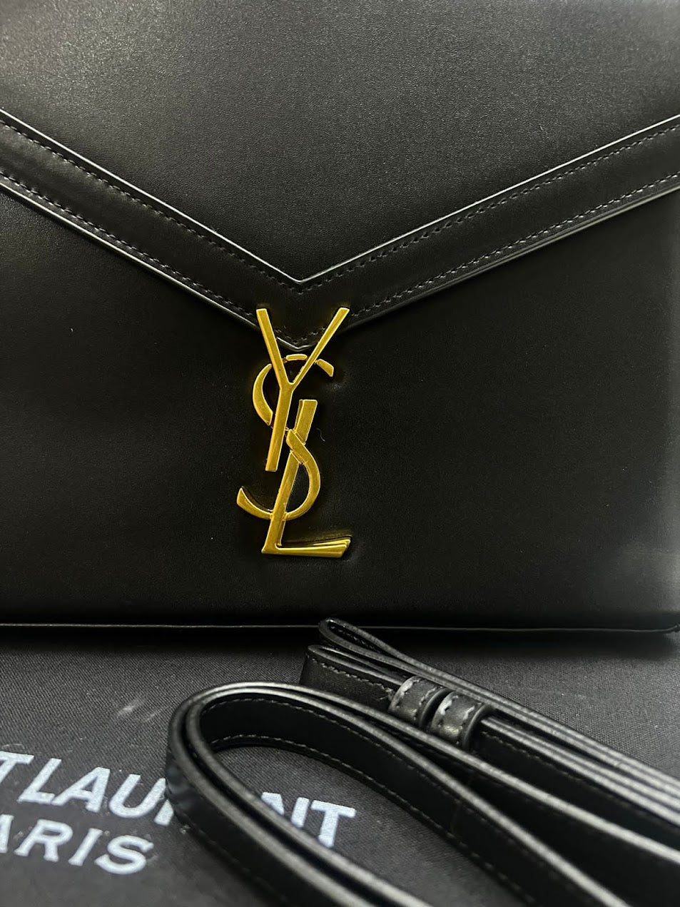 Saint Laurent YSL Negro Piel