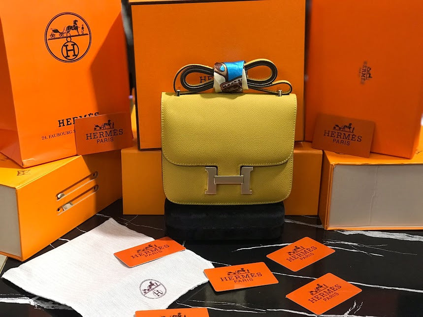 Hermes Amarillo Mostaza Piel