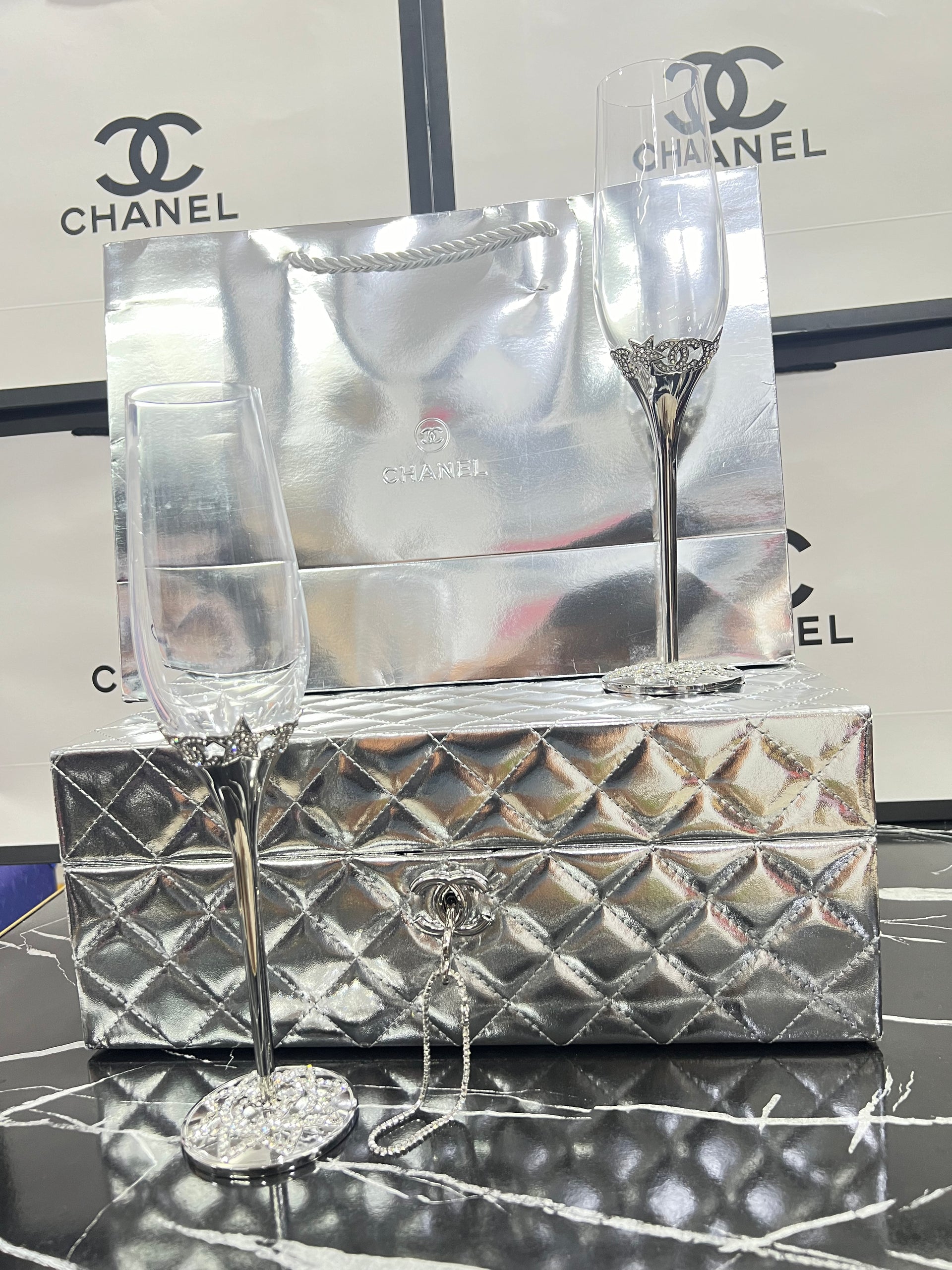 Copas para champagne Chanel