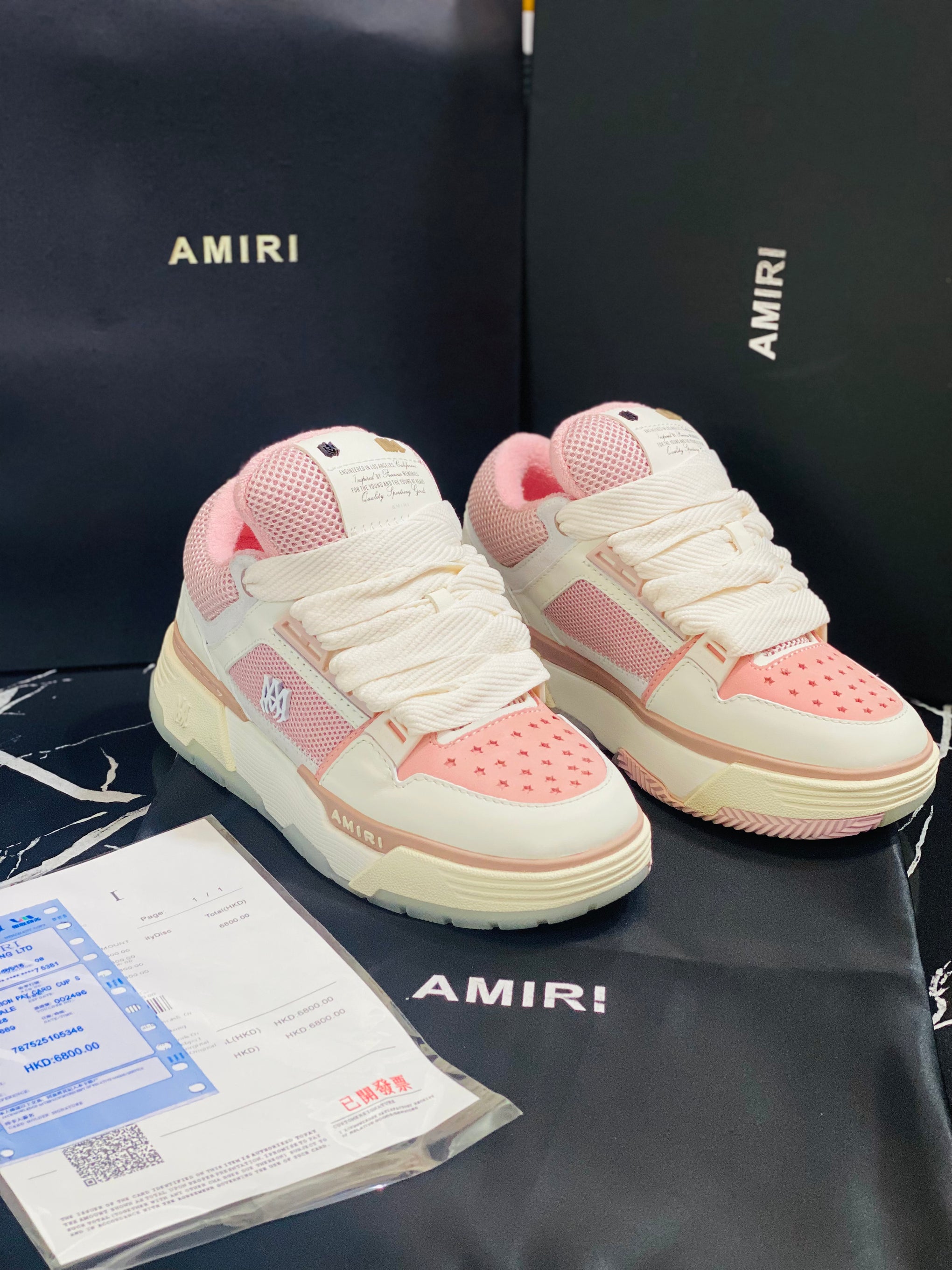 AMIRI Tenis color rosa