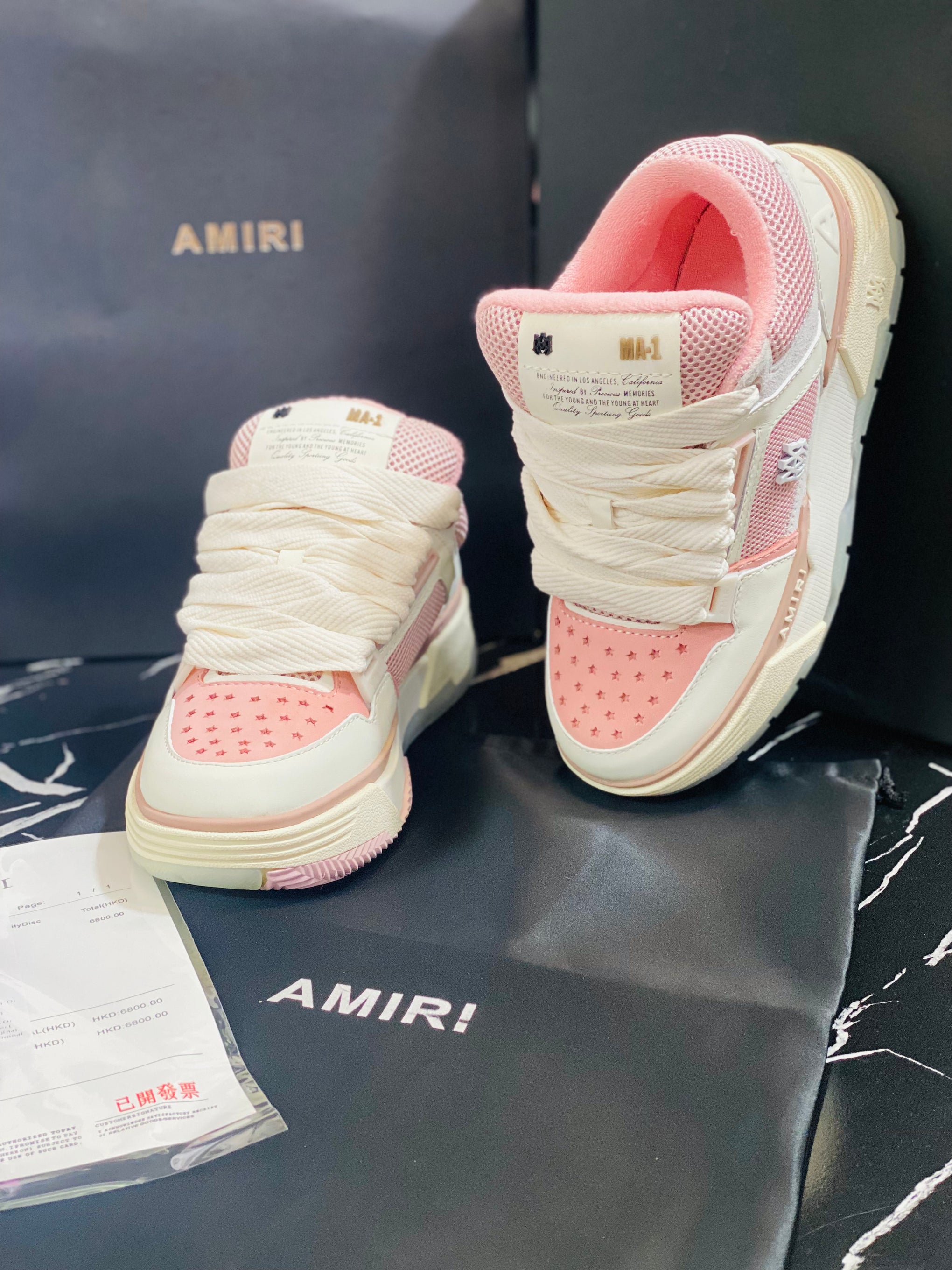 AMIRI Tenis color rosa