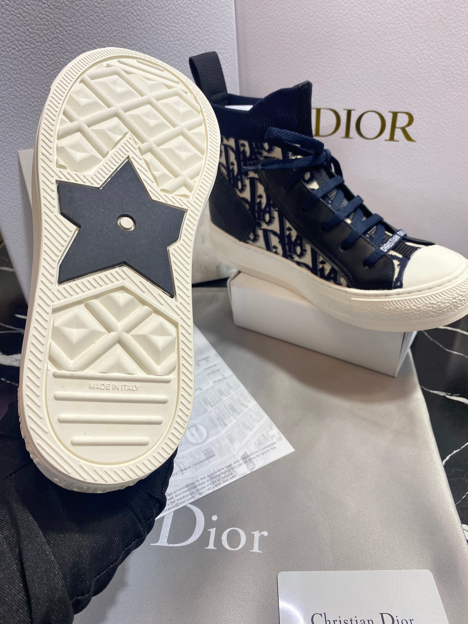 Christian Dior Tenis Blanco Negro