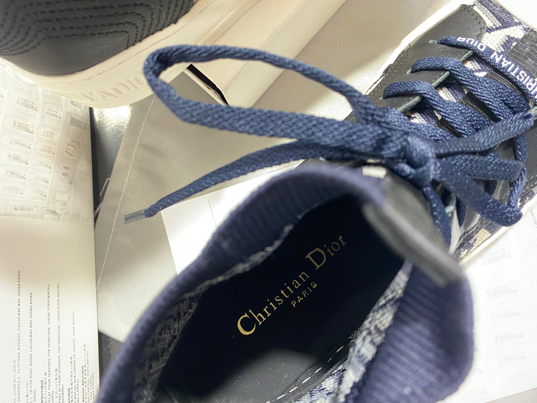 Christian Dior Tenis Blanco Negro