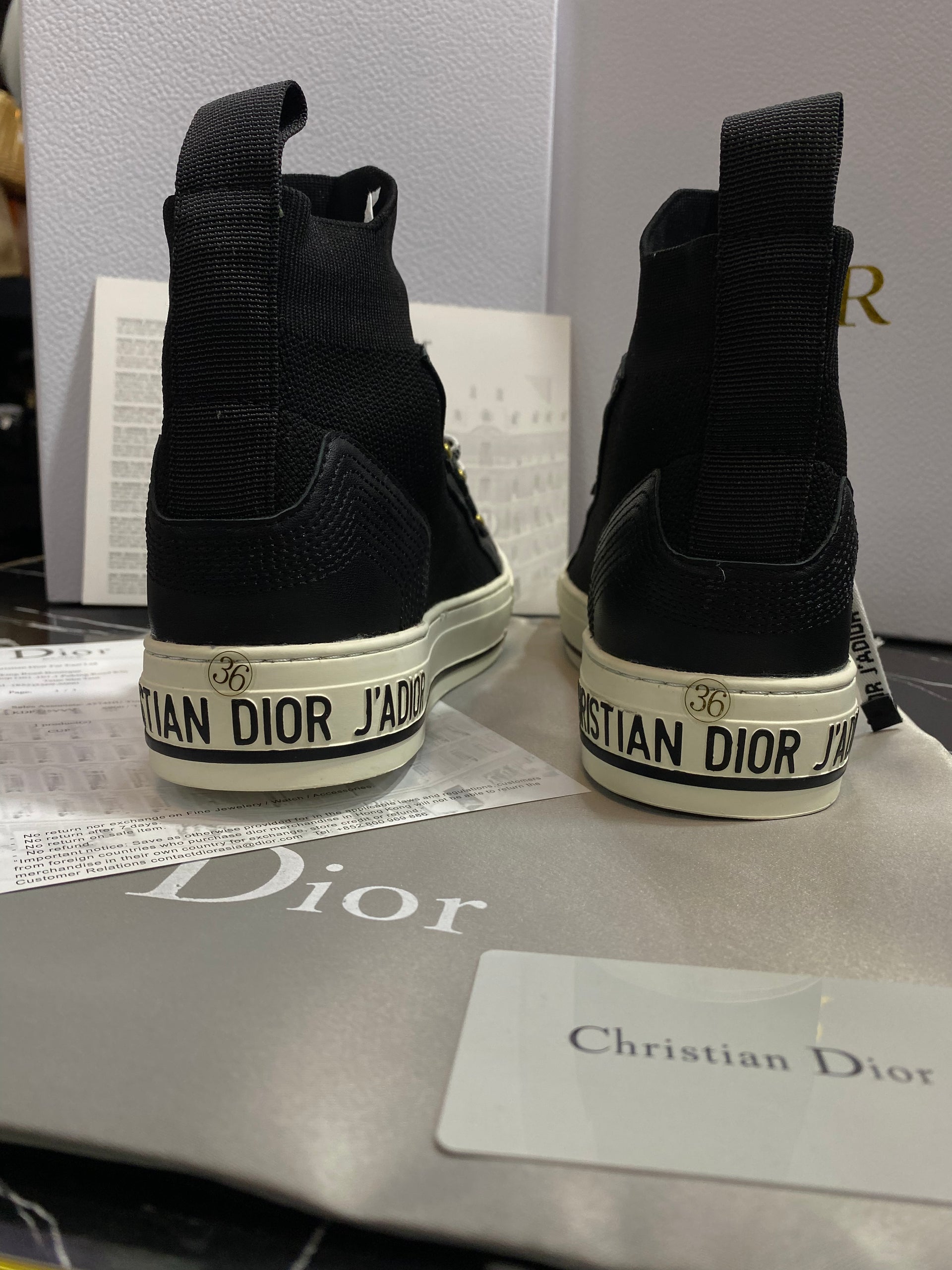 Dior Zapatos Negros con blanco