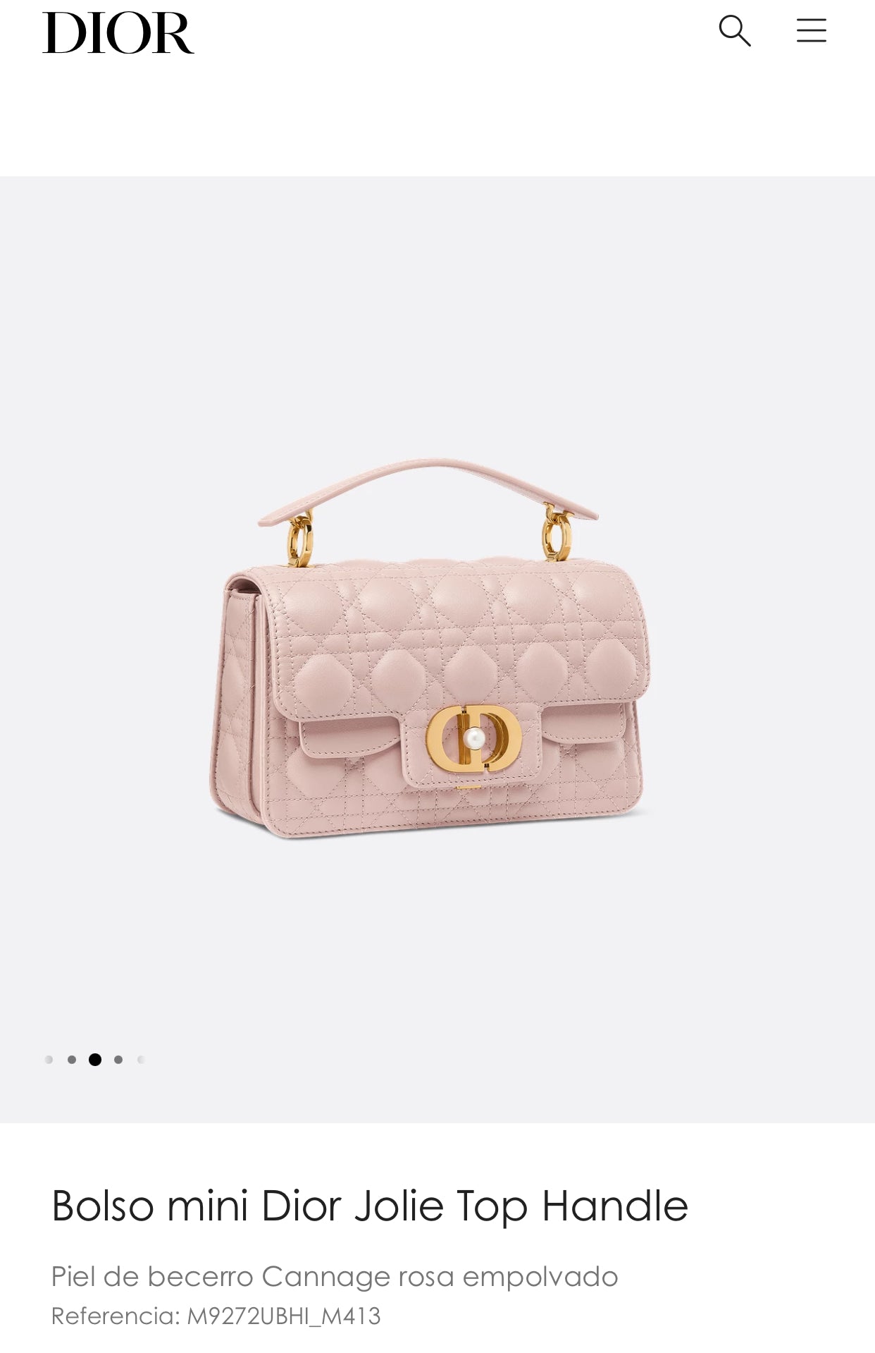 Christian Dior Bolso Mini Rosa Piel