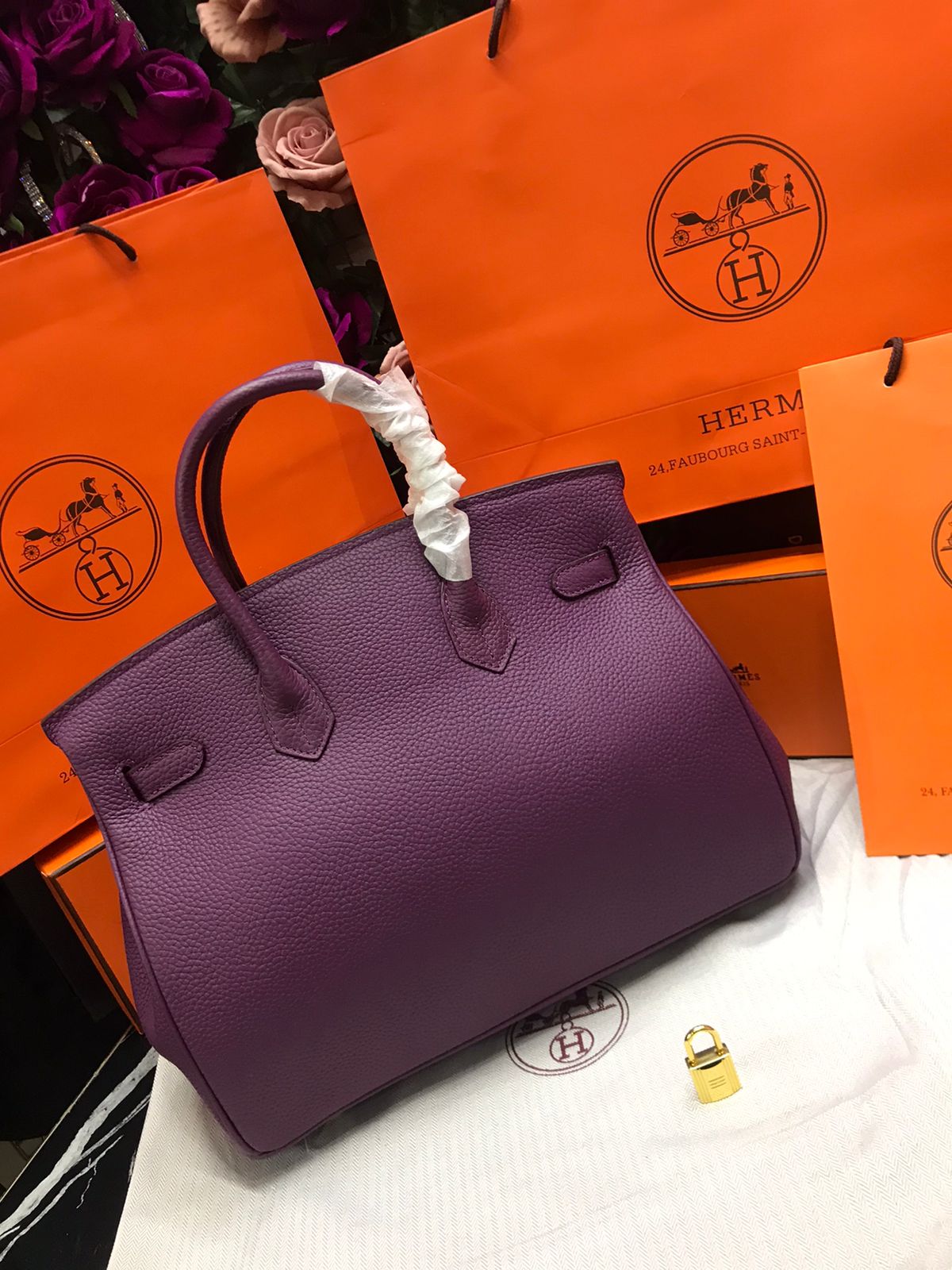 Hermes Birkin Morada Piel