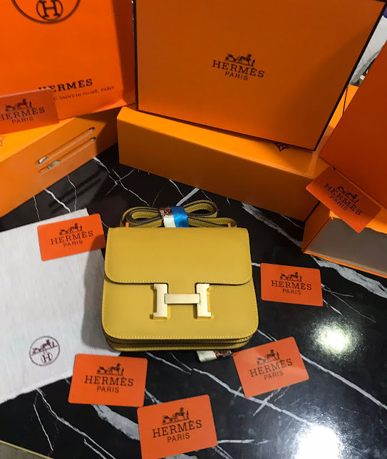 Hermes Amarillo Mostaza Piel