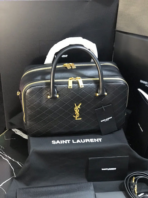 Saint Laurent Negro Piel