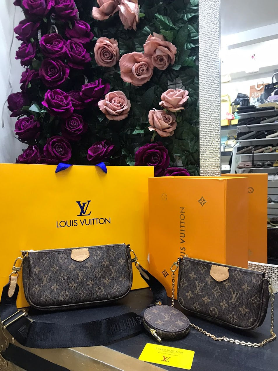 Louis Vuitton Cafe 2 Bolsas Piel