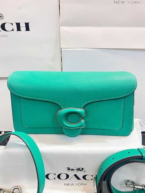 Coach Verde Aqua Piel