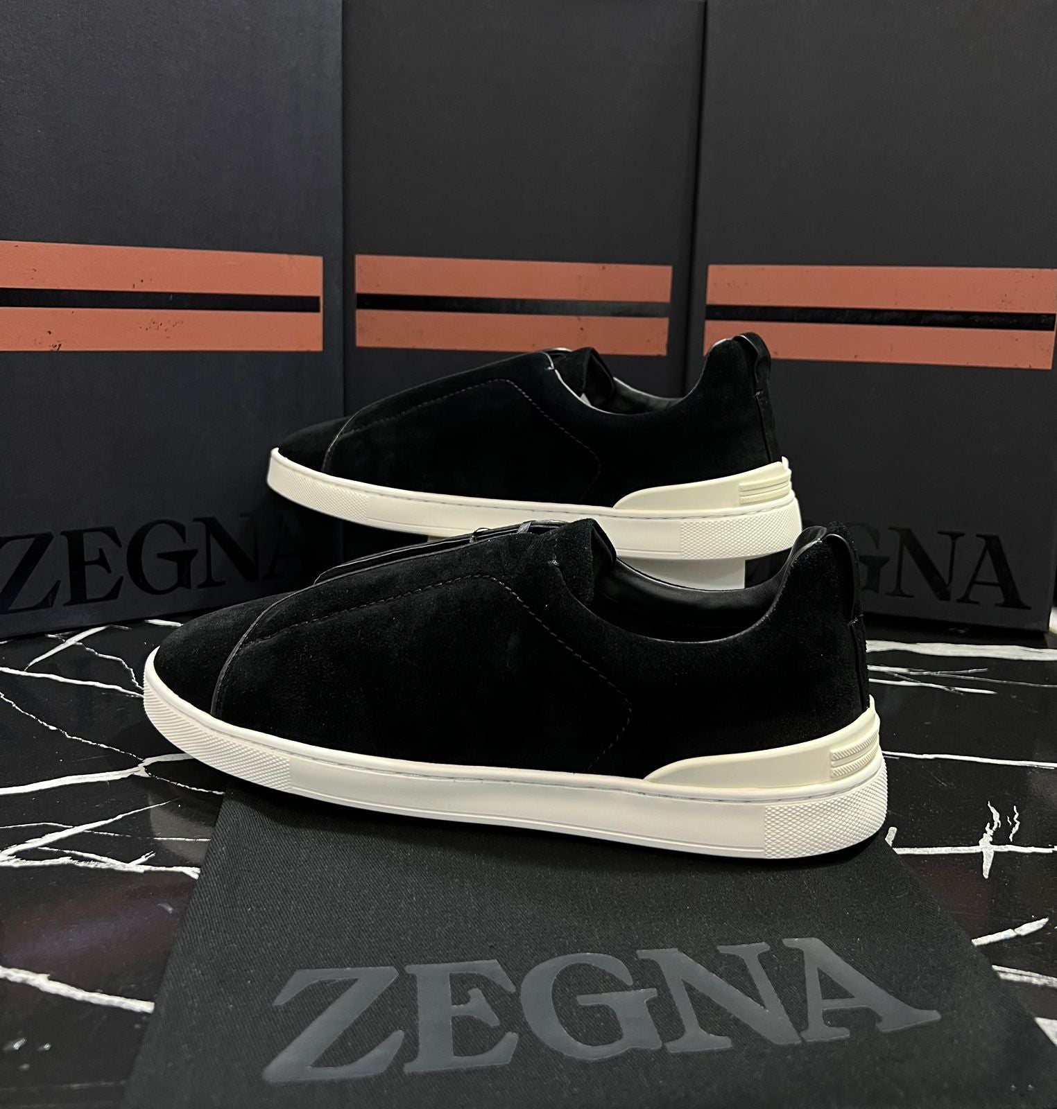 Zegna tenis color negro Caballero