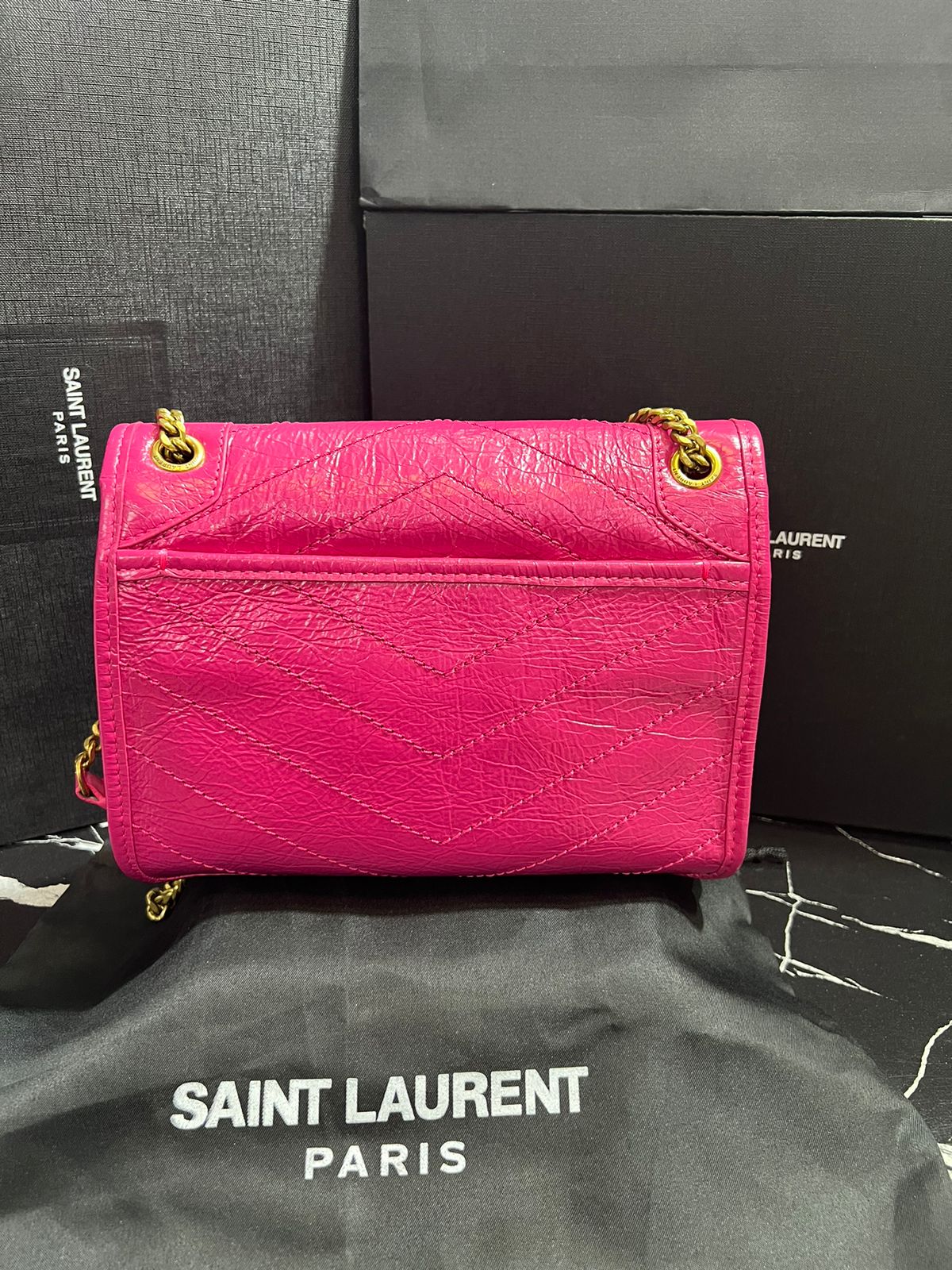 Saint Laurent Rosa Piel