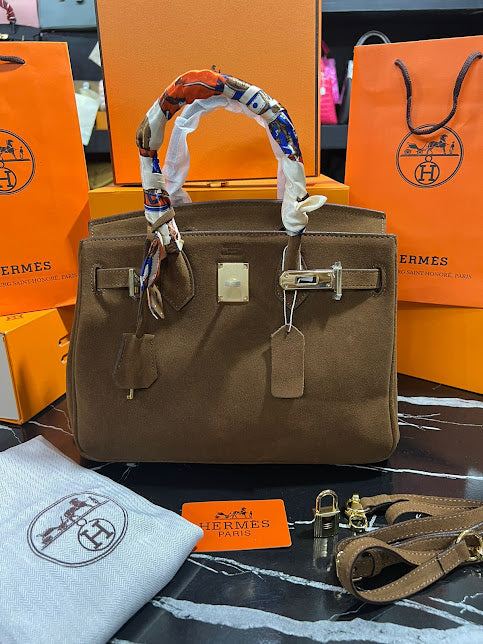 Hermes Birkin Café Gamuza Piel