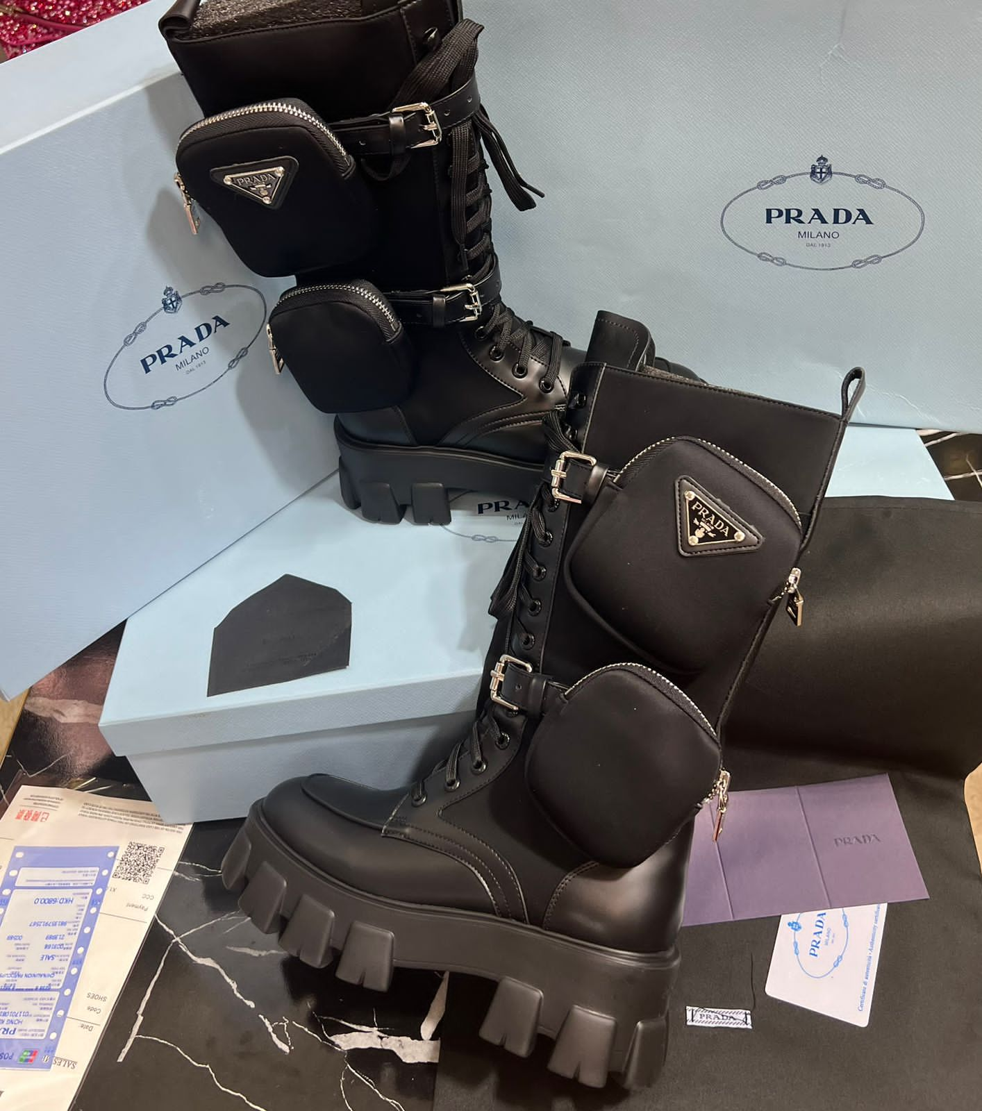 Botas prada color negro