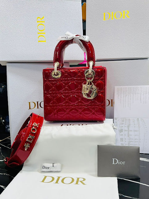 Christian Dior Rojo Charol con Piel