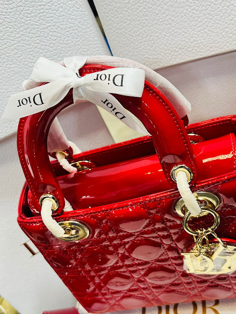 Christian Dior Rojo Charol con Piel