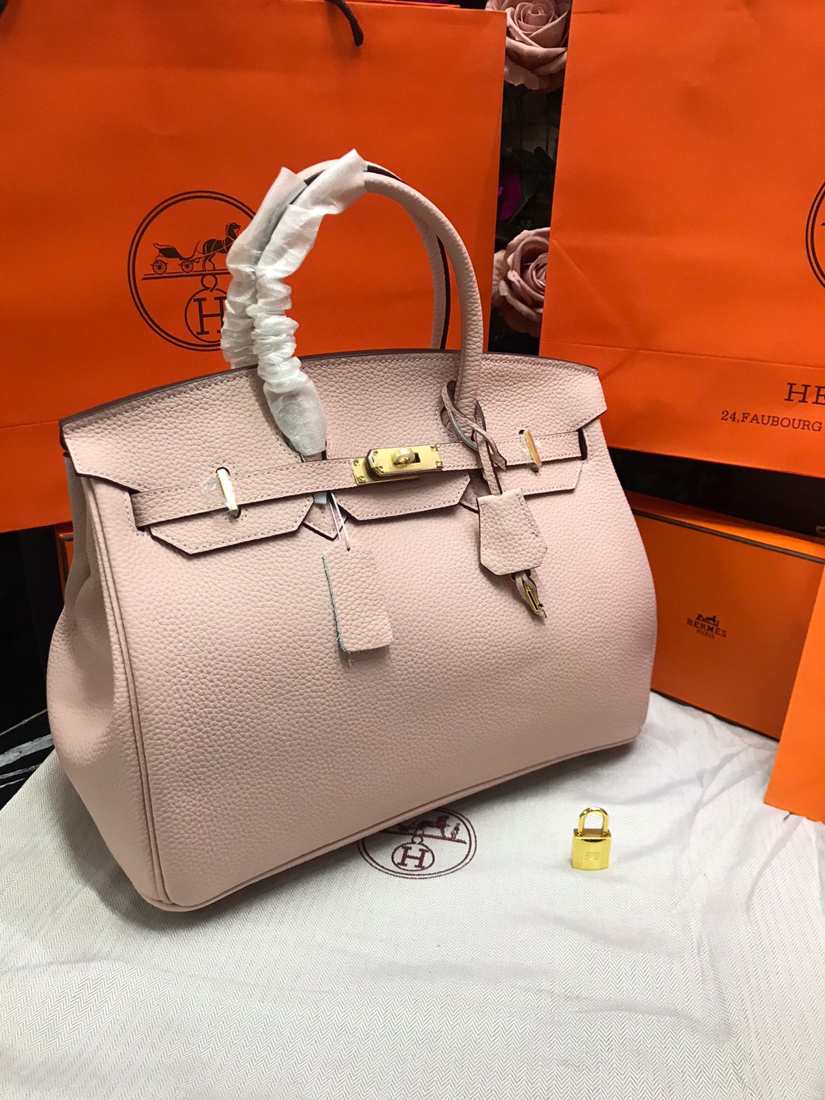 Hermes Birkin Rosa Piel